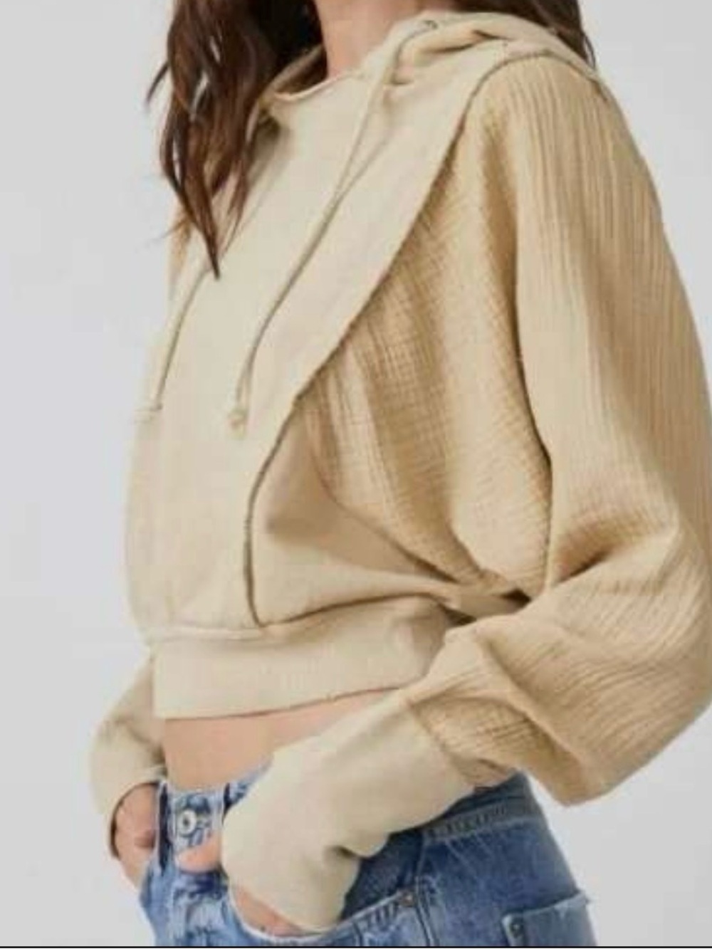 Free People love letter long sleeve hoodie